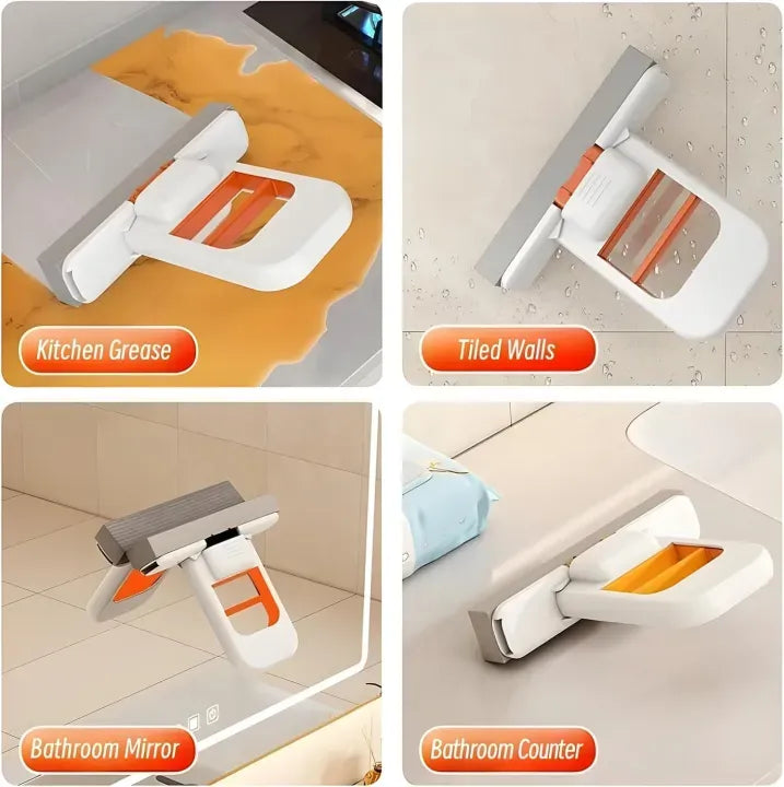 Mini Mop Cleaning Brush Foldable Desktop Mop Window Glass Cleaner